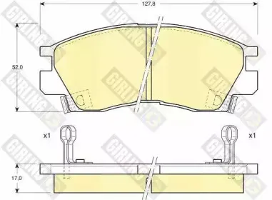 Комплект тормозных колодок, дисковый тормоз GIRLING купить