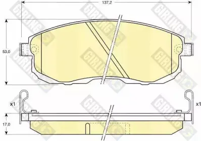 Комплект тормозных колодок, дисковый тормоз GIRLING купить