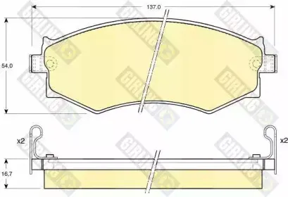 Комплект тормозных колодок, дисковый тормоз GIRLING купить