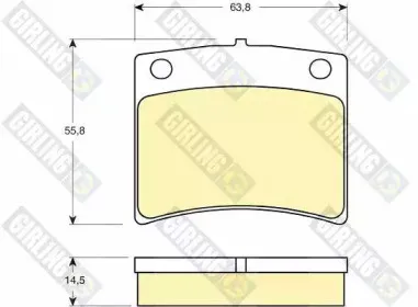 Комплект тормозных колодок, дисковый тормоз GIRLING купить