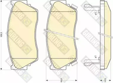 Комплект тормозных колодок, дисковый тормоз GIRLING купить