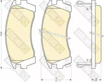 Комплект тормозных колодок, дисковый тормоз GIRLING купить