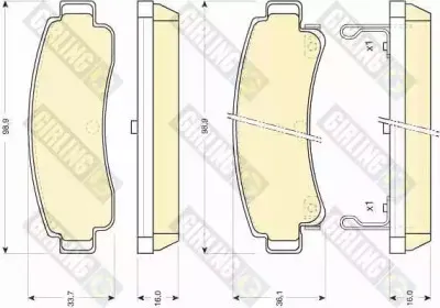 Комплект тормозных колодок, дисковый тормоз GIRLING купить