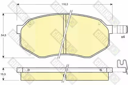 Комплект тормозных колодок, дисковый тормоз GIRLING купить