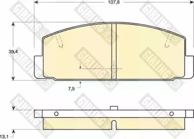 Комплект тормозных колодок, дисковый тормоз GIRLING купить