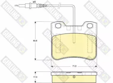 Комплект тормозных колодок, дисковый тормоз GIRLING купить