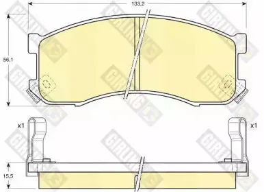 Комплект тормозных колодок, дисковый тормоз GIRLING купить