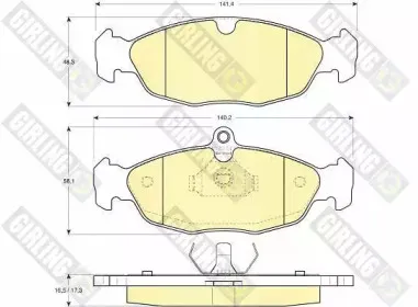 Комплект тормозных колодок, дисковый тормоз GIRLING купить