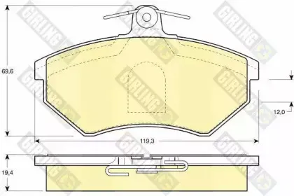 Комплект тормозных колодок, дисковый тормоз GIRLING купить