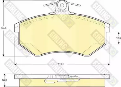Комплект тормозных колодок, дисковый тормоз GIRLING купить