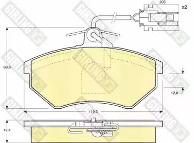 Комплект тормозных колодок, дисковый тормоз GIRLING купить