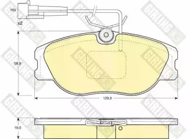 Комплект тормозных колодок, дисковый тормоз GIRLING купить