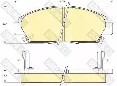 Комплект тормозных колодок, дисковый тормоз GIRLING купить