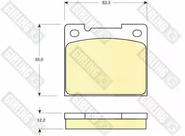 Комплект тормозных колодок, дисковый тормоз GIRLING купить