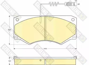 Комплект тормозных колодок, дисковый тормоз GIRLING купить
