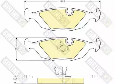 Комплект тормозных колодок, дисковый тормоз GIRLING купить