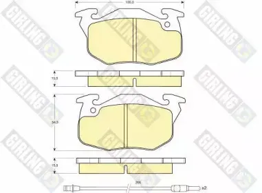 Комплект тормозных колодок, дисковый тормоз GIRLING купить