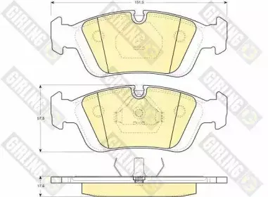 Комплект тормозных колодок, дисковый тормоз GIRLING купить