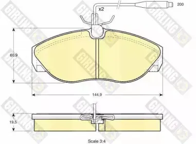 Комплект тормозных колодок, дисковый тормоз GIRLING купить