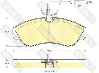 Комплект тормозных колодок, дисковый тормоз GIRLING купить