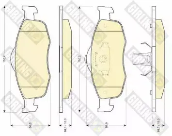 Комплект тормозных колодок, дисковый тормоз GIRLING купить