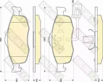 Комплект тормозных колодок, дисковый тормоз GIRLING купить
