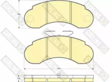 Комплект тормозных колодок, дисковый тормоз GIRLING купить