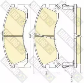 Комплект тормозных колодок, дисковый тормоз GIRLING купить