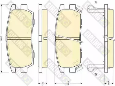 Комплект тормозных колодок, дисковый тормоз GIRLING купить