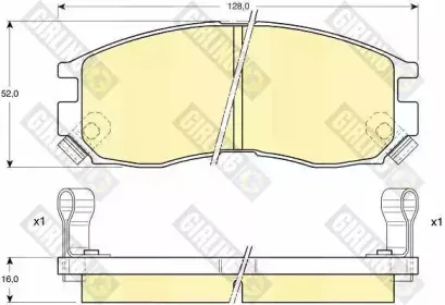 Комплект тормозных колодок, дисковый тормоз GIRLING купить