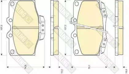 Комплект тормозных колодок, дисковый тормоз GIRLING купить