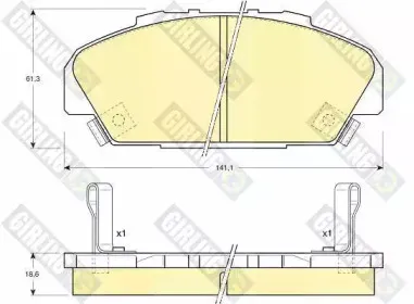 Комплект тормозных колодок, дисковый тормоз GIRLING купить