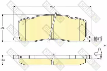 Комплект тормозных колодок, дисковый тормоз GIRLING купить