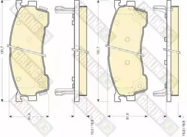 Комплект тормозных колодок, дисковый тормоз GIRLING купить