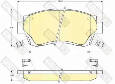 Комплект тормозных колодок, дисковый тормоз GIRLING купить