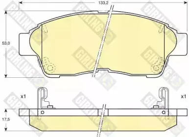 Комплект тормозных колодок, дисковый тормоз GIRLING купить