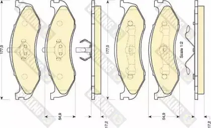Комплект тормозных колодок, дисковый тормоз GIRLING купить