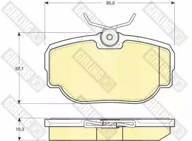 Комплект тормозных колодок, дисковый тормоз GIRLING купить