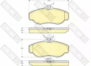 Комплект тормозных колодок, дисковый тормоз GIRLING купить
