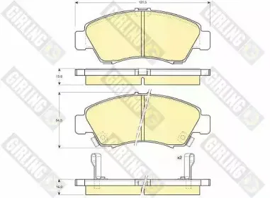 Комплект тормозных колодок, дисковый тормоз GIRLING купить