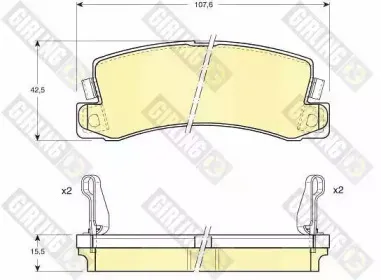 Комплект тормозных колодок, дисковый тормоз GIRLING купить