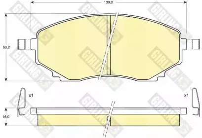 Комплект тормозных колодок, дисковый тормоз GIRLING купить
