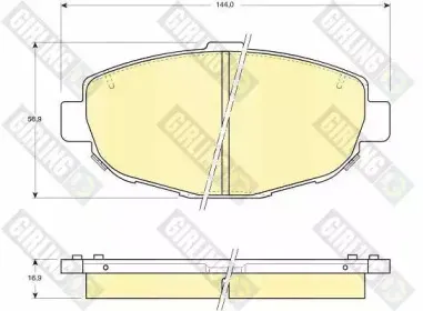 Комплект тормозных колодок, дисковый тормоз GIRLING купить