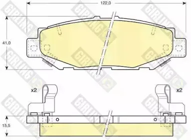 Комплект тормозных колодок, дисковый тормоз GIRLING купить