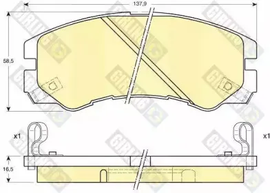 Комплект тормозных колодок, дисковый тормоз GIRLING купить