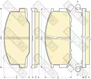 Комплект тормозных колодок, дисковый тормоз GIRLING купить