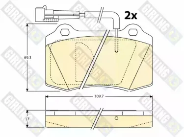 Комплект тормозных колодок, дисковый тормоз GIRLING купить