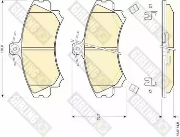 Комплект тормозных колодок, дисковый тормоз GIRLING купить
