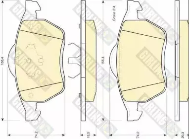 Комплект тормозных колодок, дисковый тормоз GIRLING купить