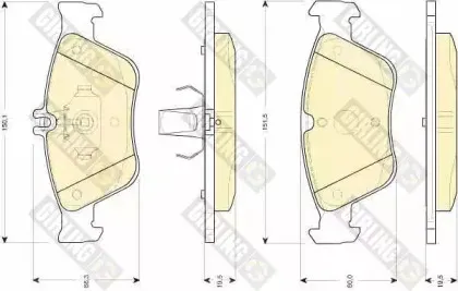 Комплект тормозных колодок, дисковый тормоз GIRLING купить